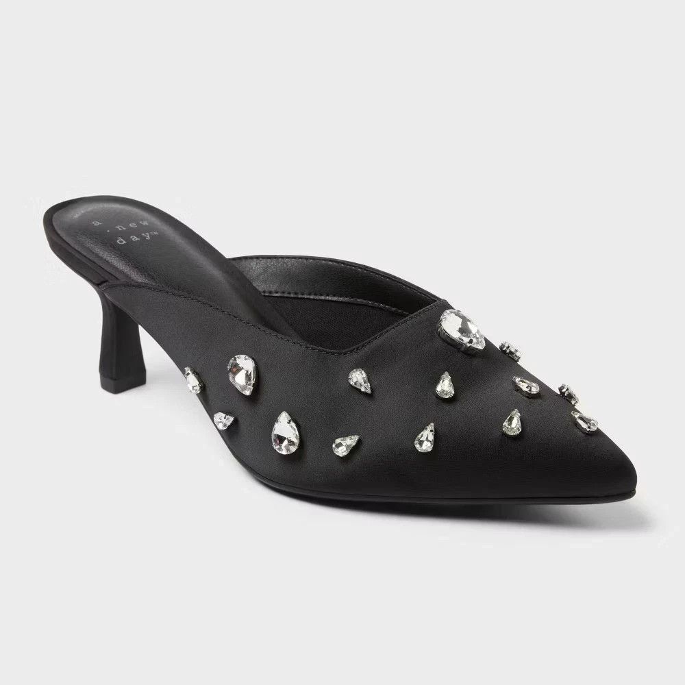 A New Day Women’s Katia Black Heels with Memory Foam Insole Size 6 New